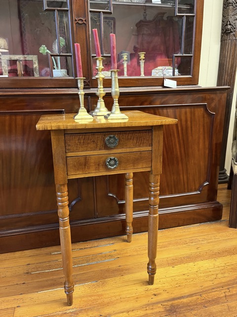 Federal Figured Birch 2 Drw stand C.1825