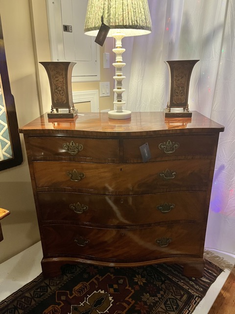 19th C. English Bowfront Chest