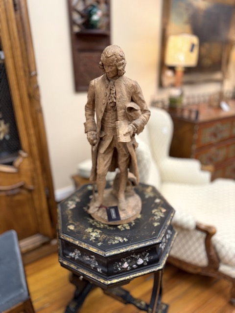 French Painted Plaster statue 